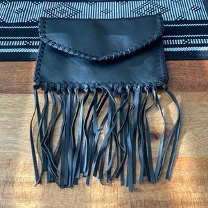 Fringe crossbody/clutch